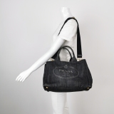 Prada Canapa Convertible Tote Denim Medium — thumbnail 2