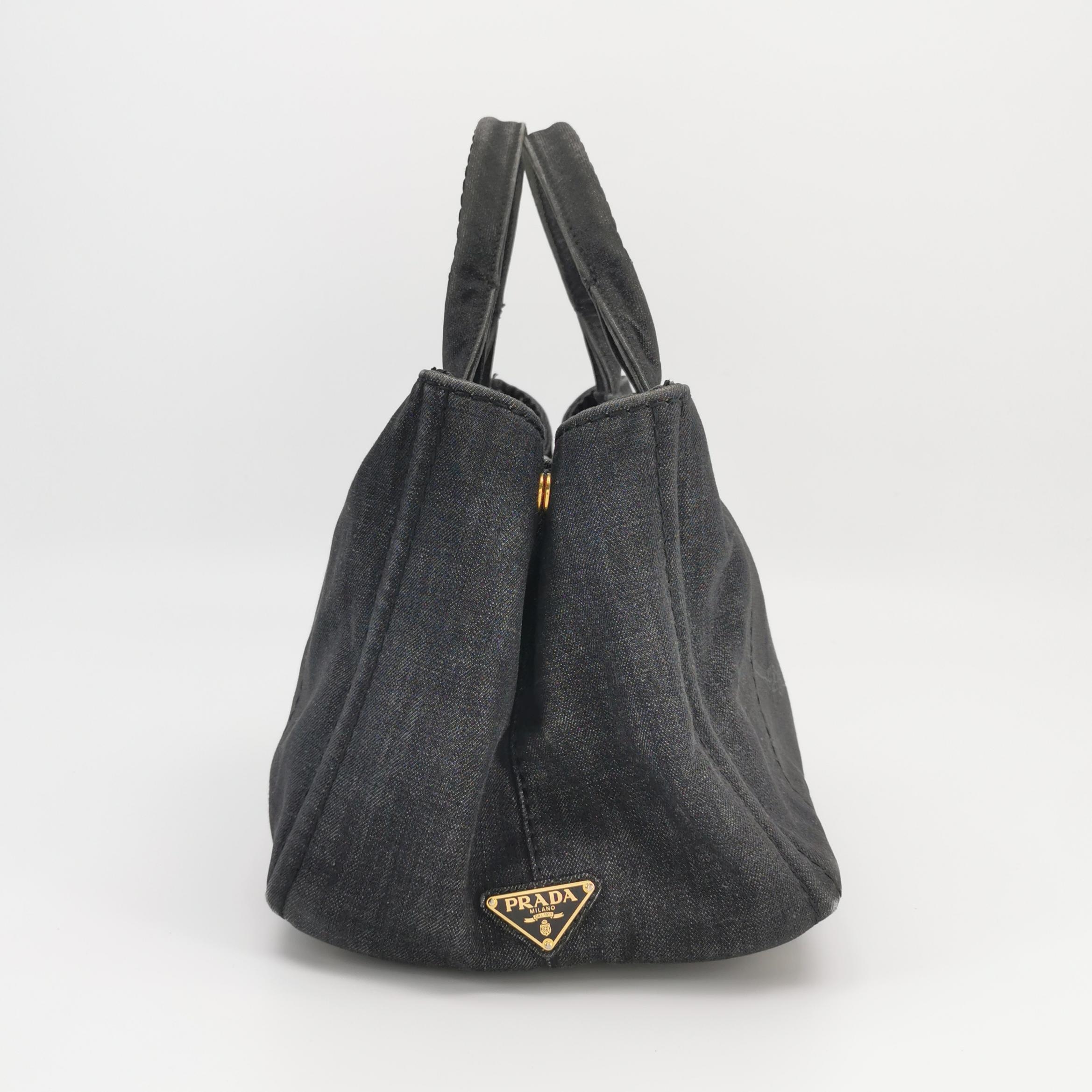 Prada Canapa Convertible Tote Denim Medium — photo 3 of 16
