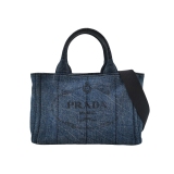 Prada Canapa Convertible Tote Denim Small — thumbnail 1