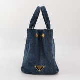 Prada Canapa Convertible Tote Denim Small — thumbnail 3