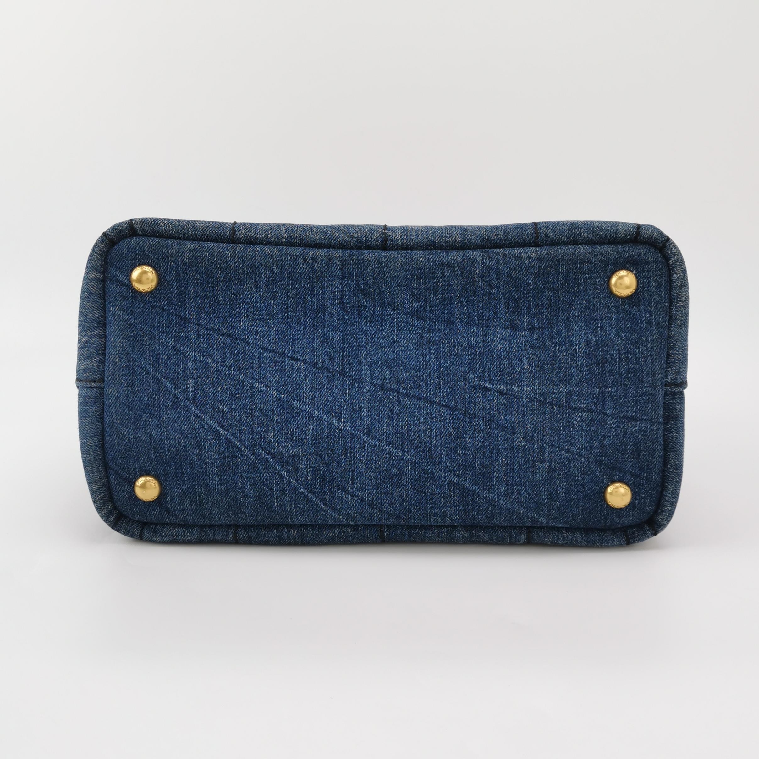 Prada Canapa Convertible Tote Denim Small — photo 6 of 17