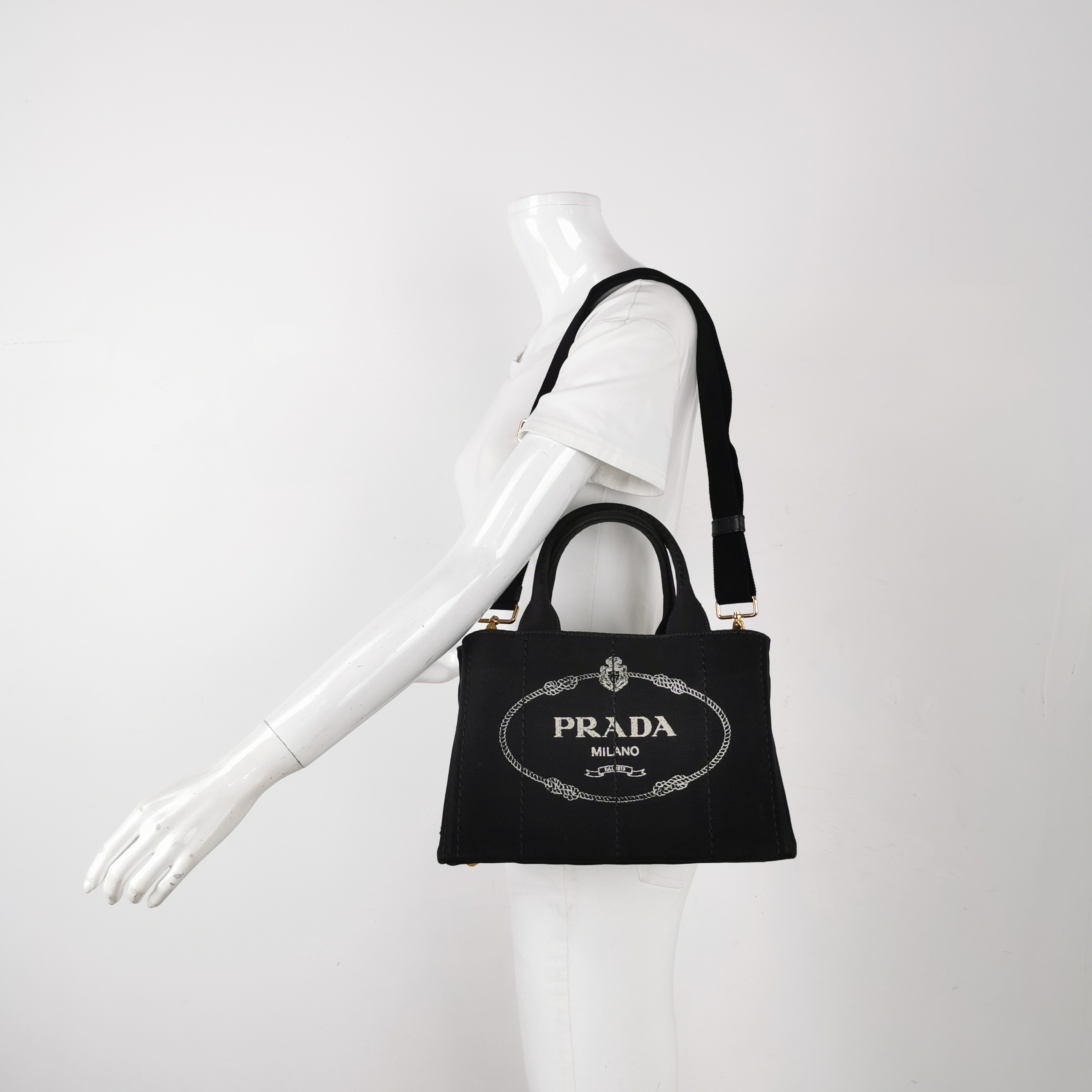 Prada Canapa Tote Canvas Small — alternate view