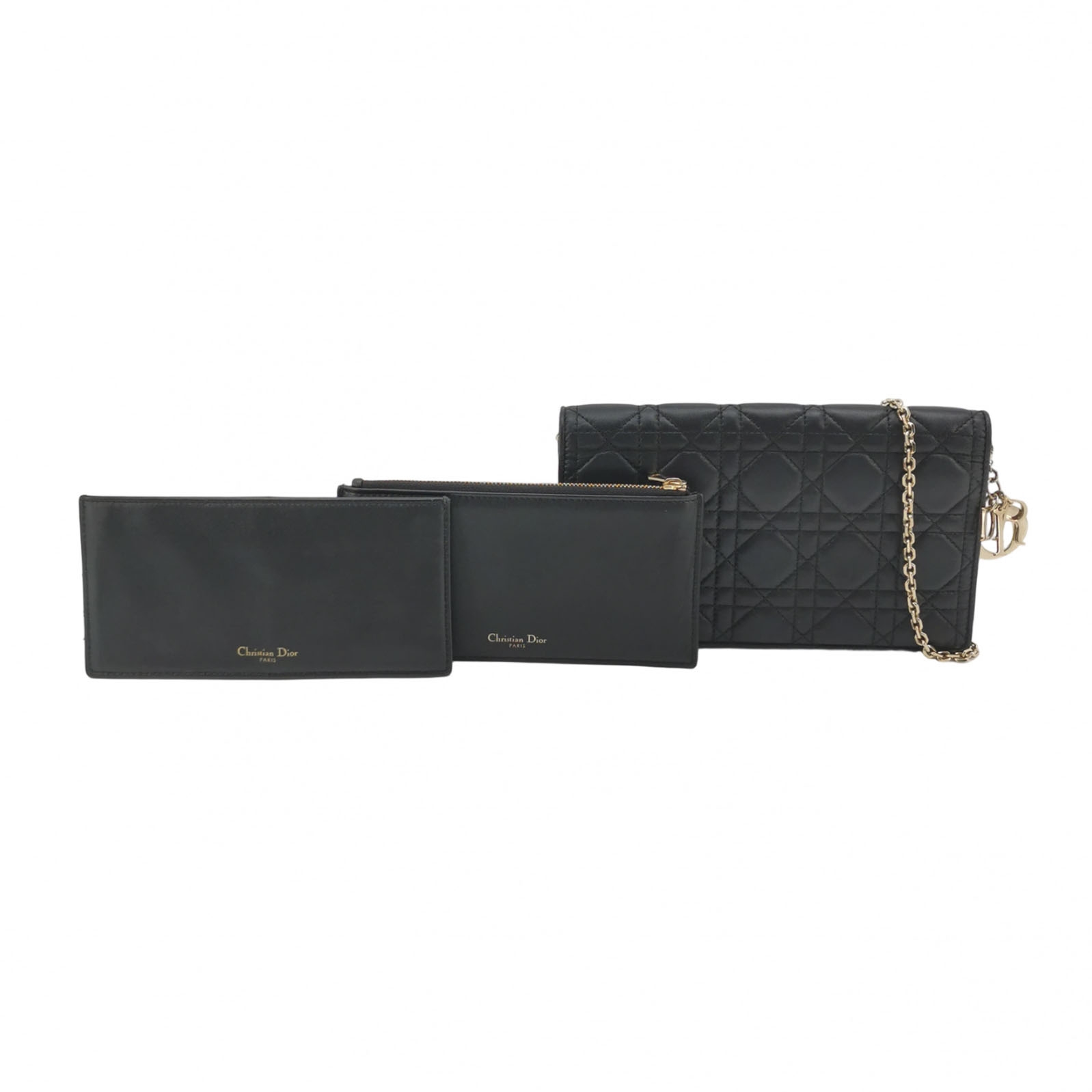 Christian Dior Lady Dior Chain Pouch Cannage Quilt Lambskin — photo 1 of 12