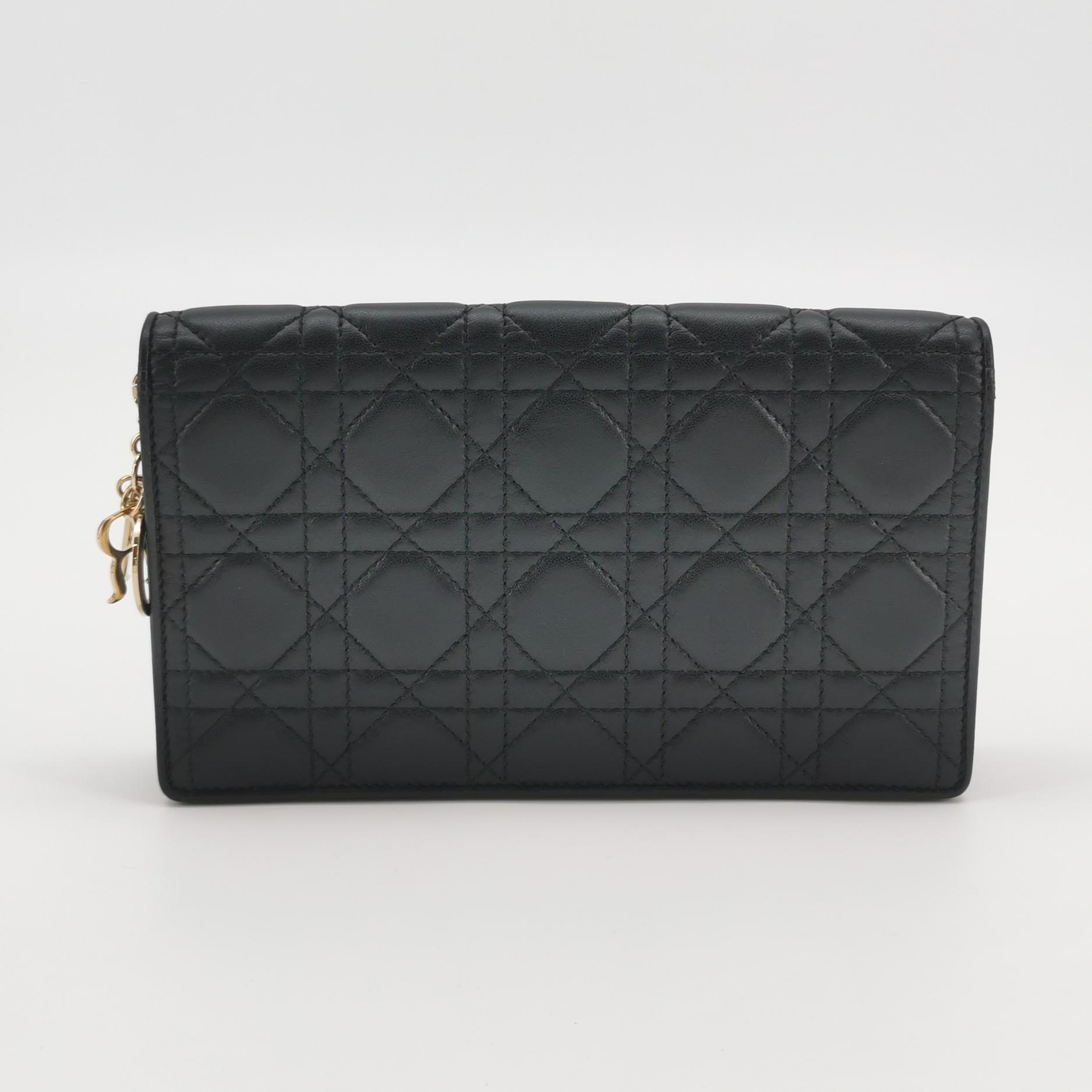Christian Dior Lady Dior Chain Pouch Cannage Quilt Lambskin — photo 6 of 12