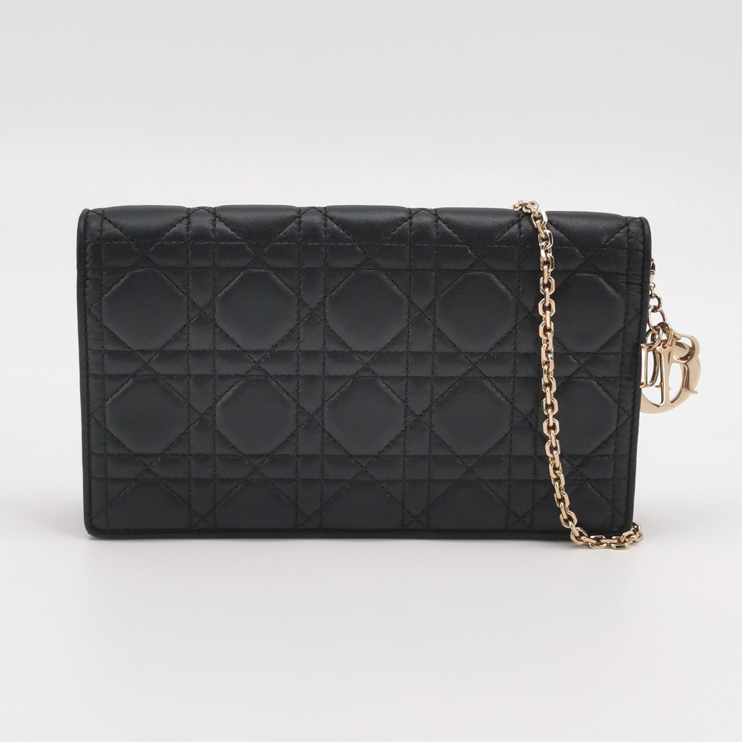 Christian Dior Lady Dior Chain Pouch Cannage Quilt Lambskin — photo 5 of 12