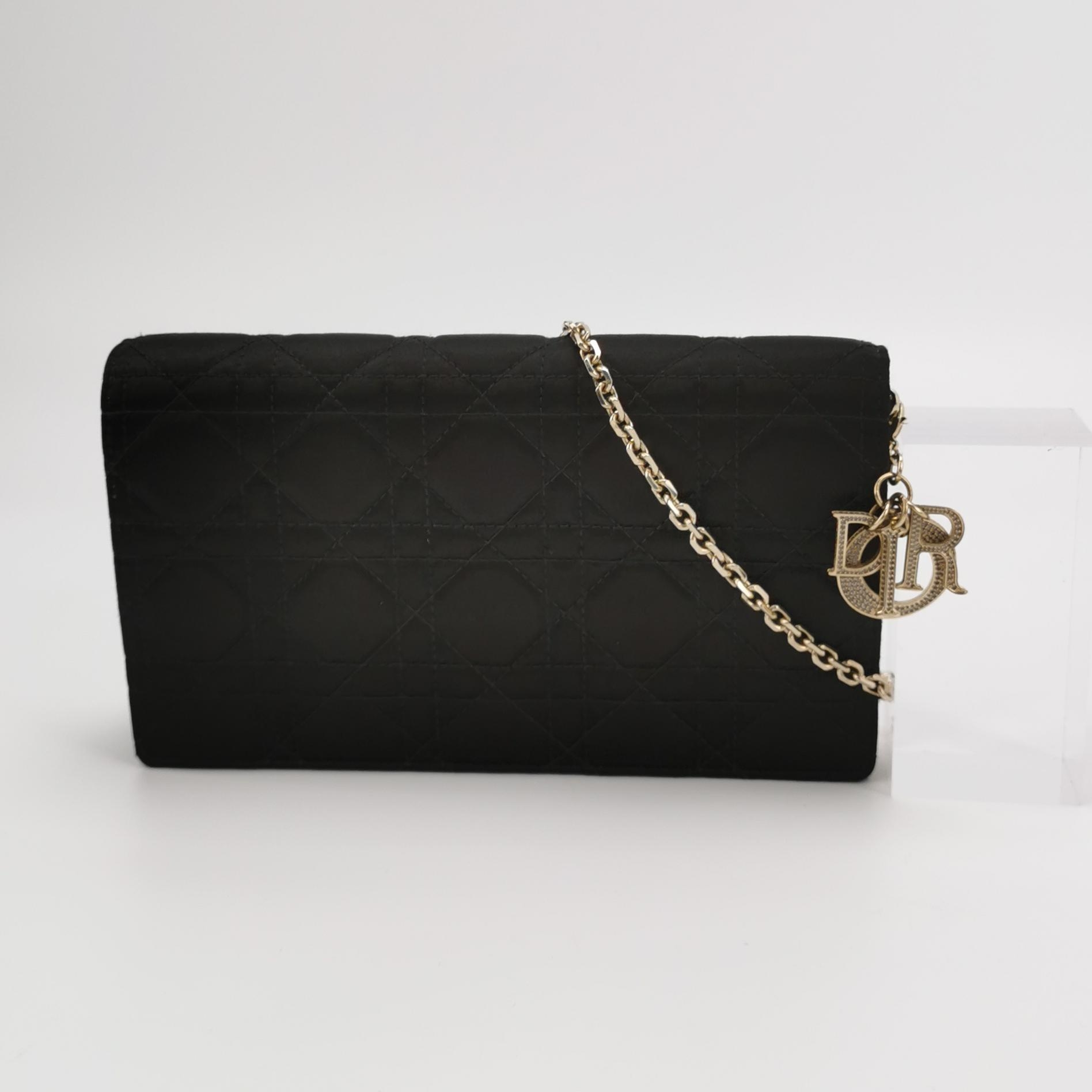 Christian Dior Lady Dior Chain Pouch Cannage Quilt Satin — photo 4 of 11