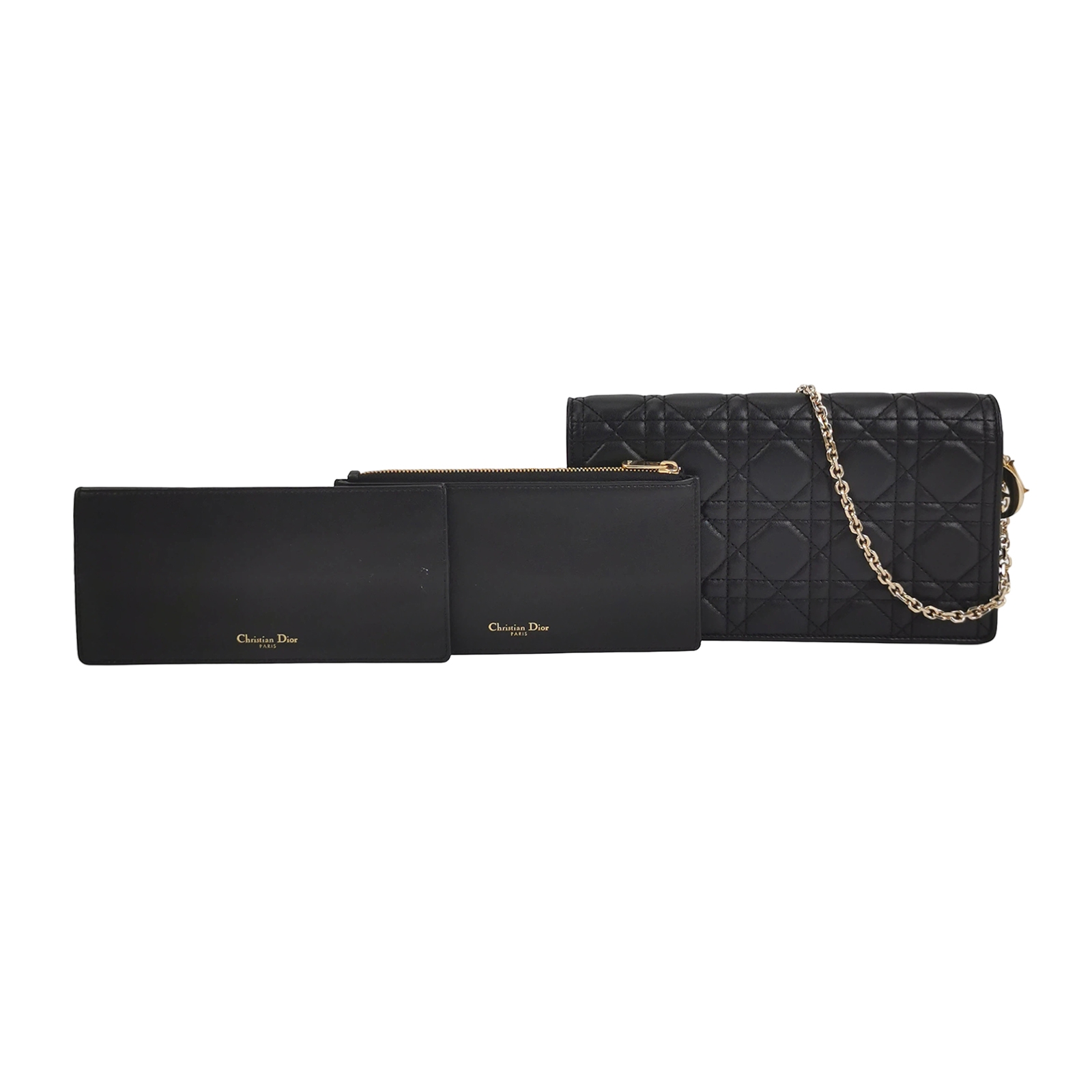 Christian Dior Lady Dior Chain Pouch Cannage Quilt Lambskin — photo 1 of 10