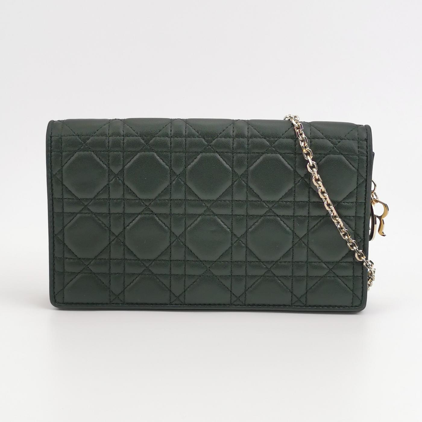 Christian Dior Lady Dior Chain Pouch Cannage Quilt Lambskin — photo 5 of 15