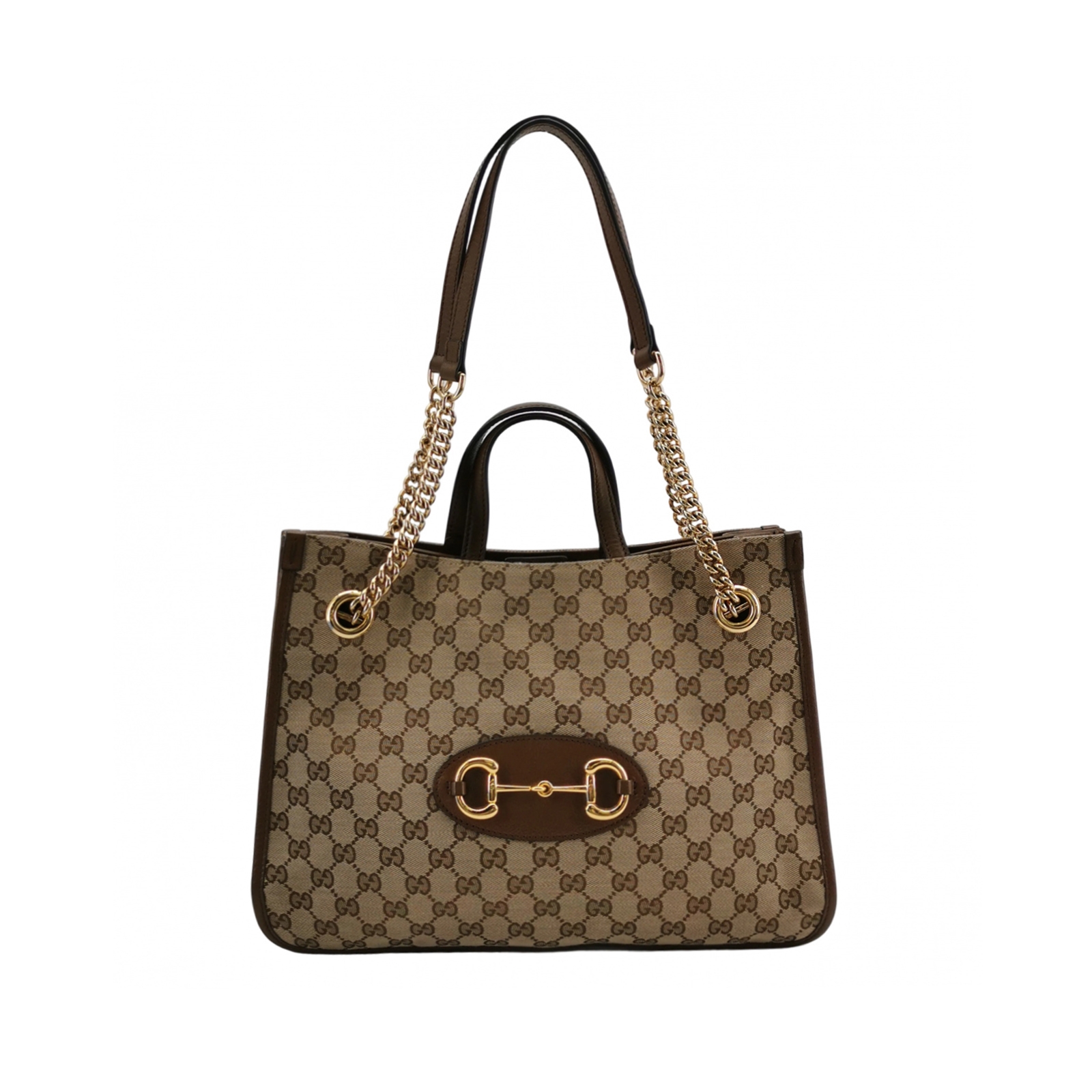 Gucci Horsebit 1955 Chain Tote GG Canvas with Leather Medium — photo 1 of 16