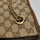 Gucci Horsebit 1955 Chain Tote GG Canvas with Leather Medium — thumbnail 13