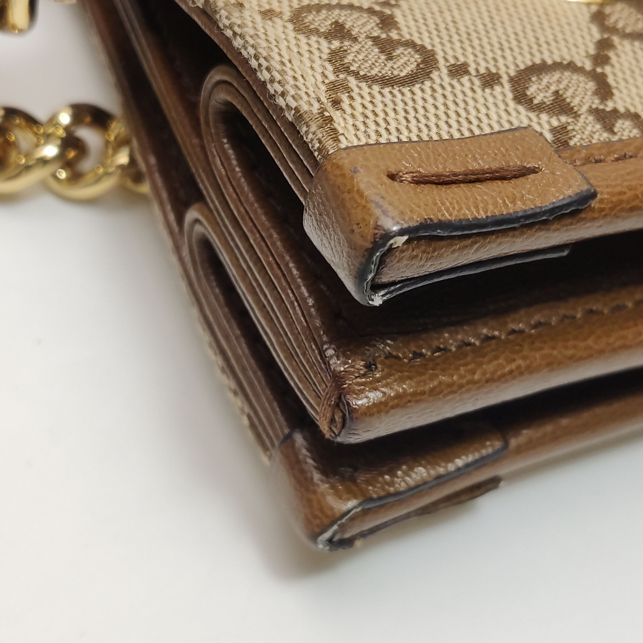 Gucci Horsebit 1955 Chain Tote GG Canvas with Leather Medium — photo 15 of 16