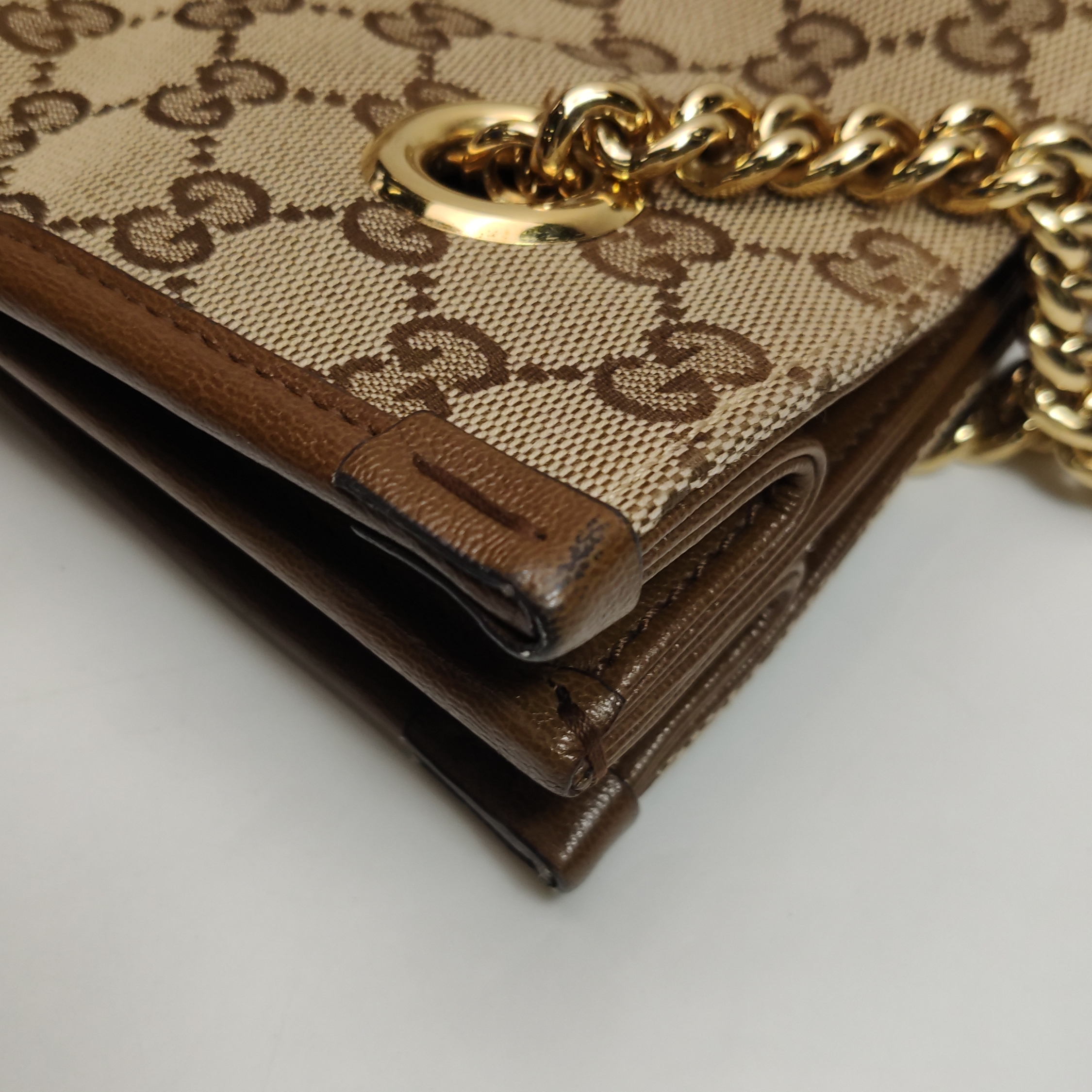 Gucci Horsebit 1955 Chain Tote GG Canvas with Leather Medium — photo 14 of 16