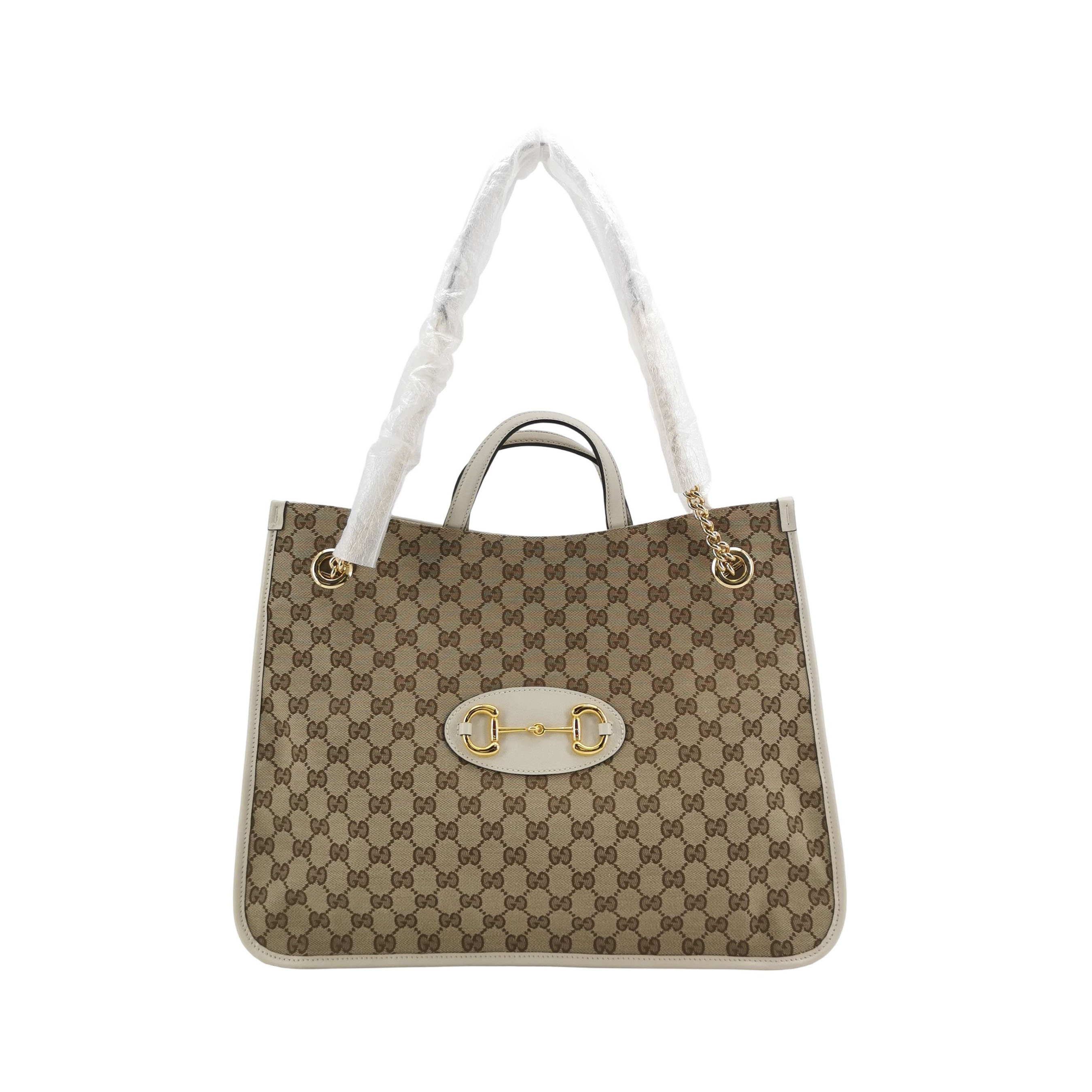 Gucci Horsebit 1955 Chain Tote GG Canvas with Leather Large — photo 1 of 15