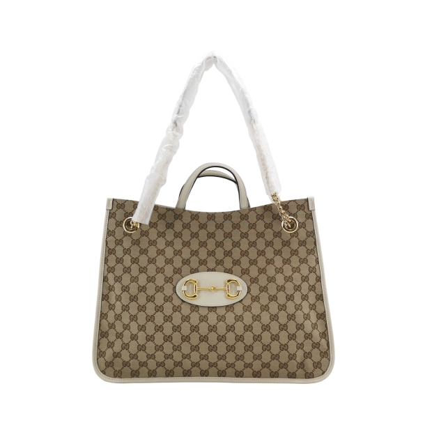Gucci Horsebit 1955 Chain Tote GG Canvas with Leather Large — pre-owned, Vierlot