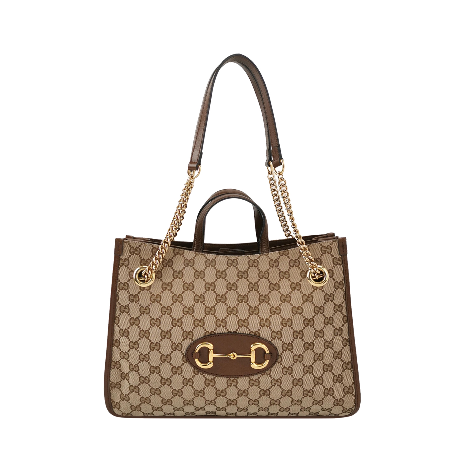 Gucci Horsebit 1955 Chain Tote GG Canvas with Leather Medium — photo 1 of 16