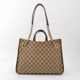 Gucci Horsebit 1955 Chain Tote GG Canvas with Leather Medium — thumbnail 5
