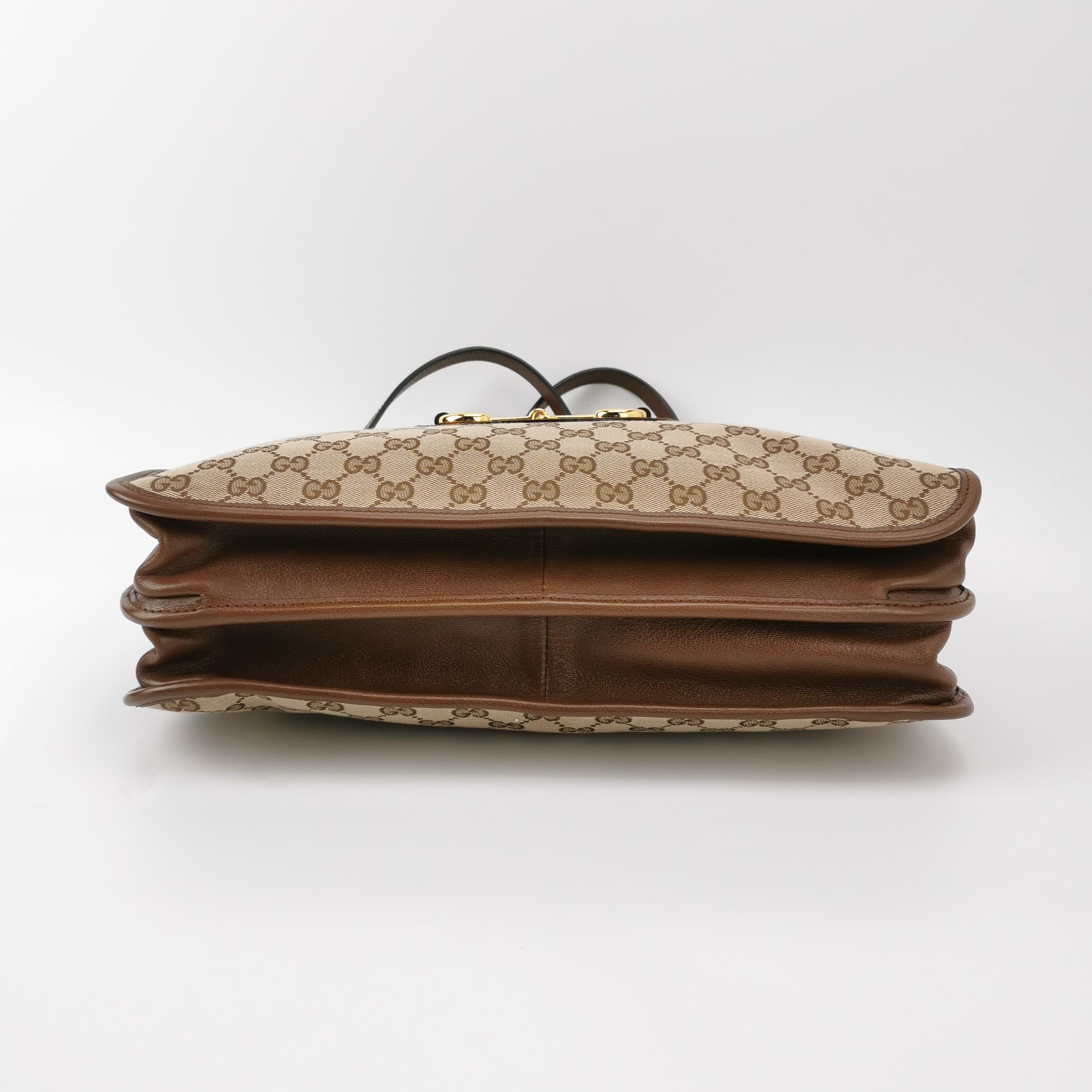 Gucci Horsebit 1955 Chain Tote GG Canvas with Leather Medium — photo 6 of 16