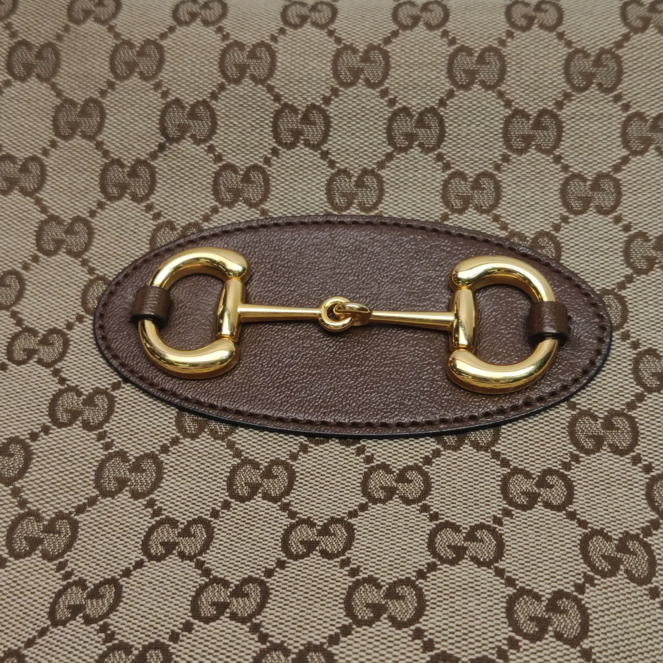Gucci Horsebit 1955 Chain Tote GG Canvas with Leather Medium — photo 10 of 16