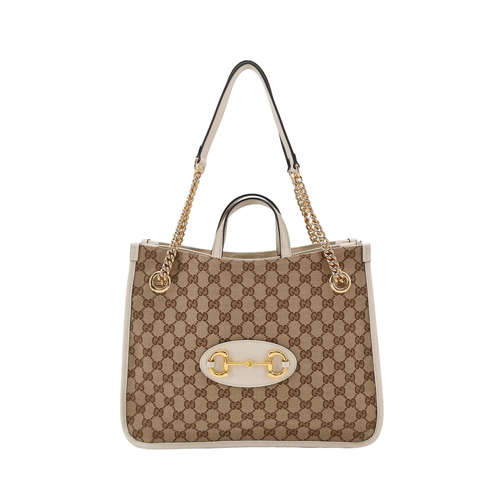 Gucci Horsebit 1955 Chain Tote GG Canvas with Leather Medium — photo 1 of 15