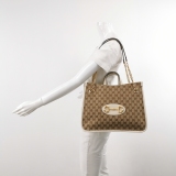 Gucci Horsebit 1955 Chain Tote GG Canvas with Leather Medium — thumbnail 2