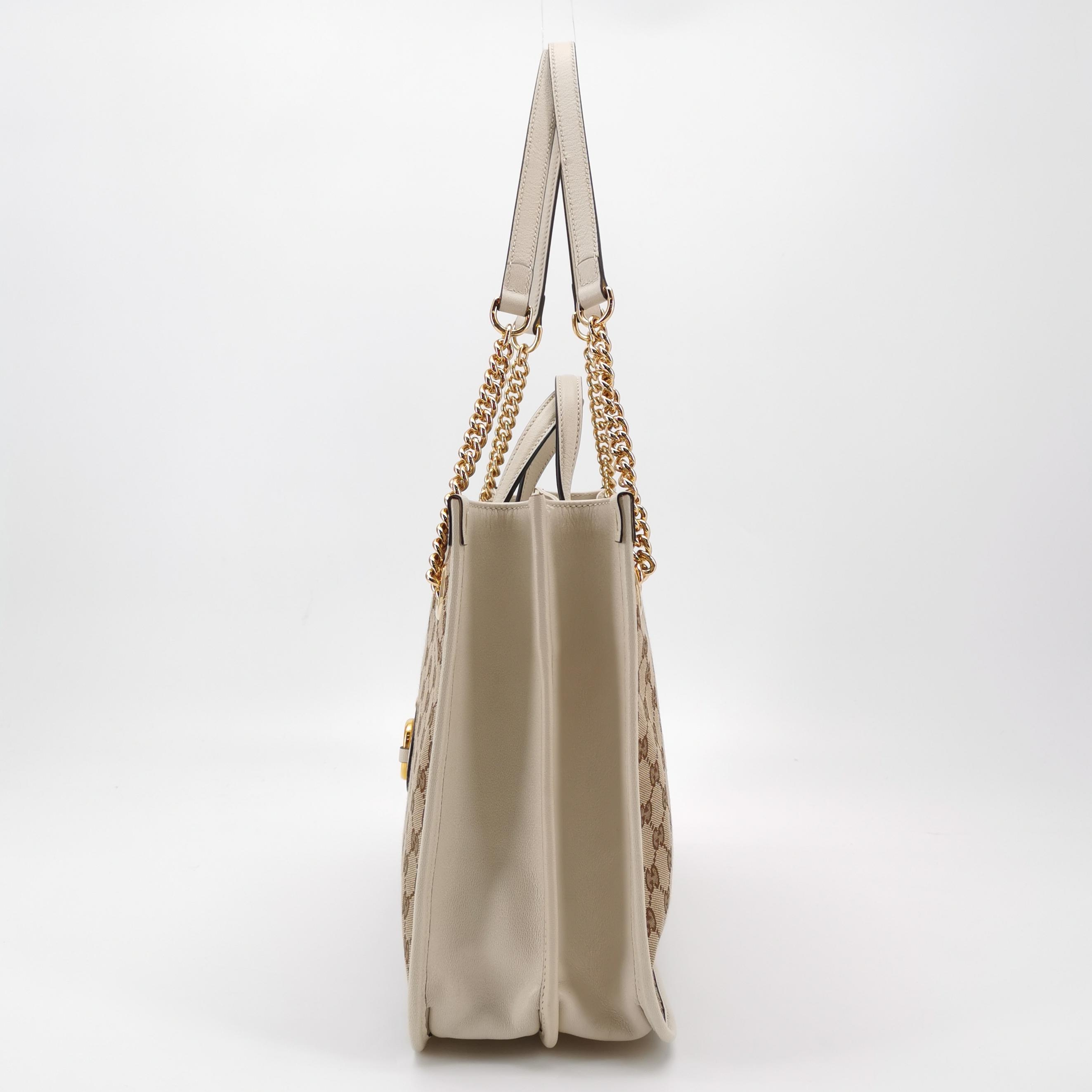 Gucci Horsebit 1955 Chain Tote GG Canvas with Leather Medium — photo 4 of 15