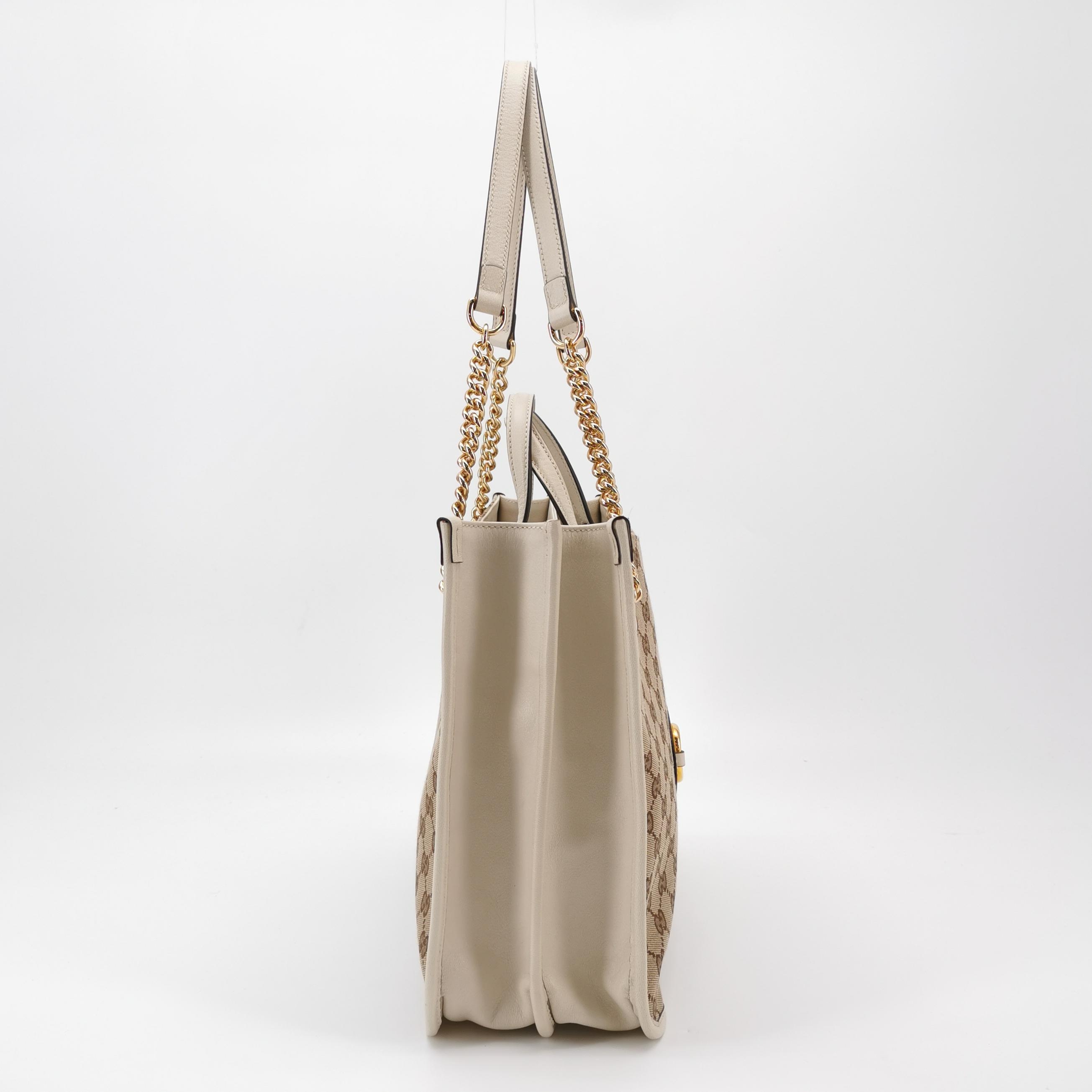 Gucci Horsebit 1955 Chain Tote GG Canvas with Leather Medium — photo 3 of 15