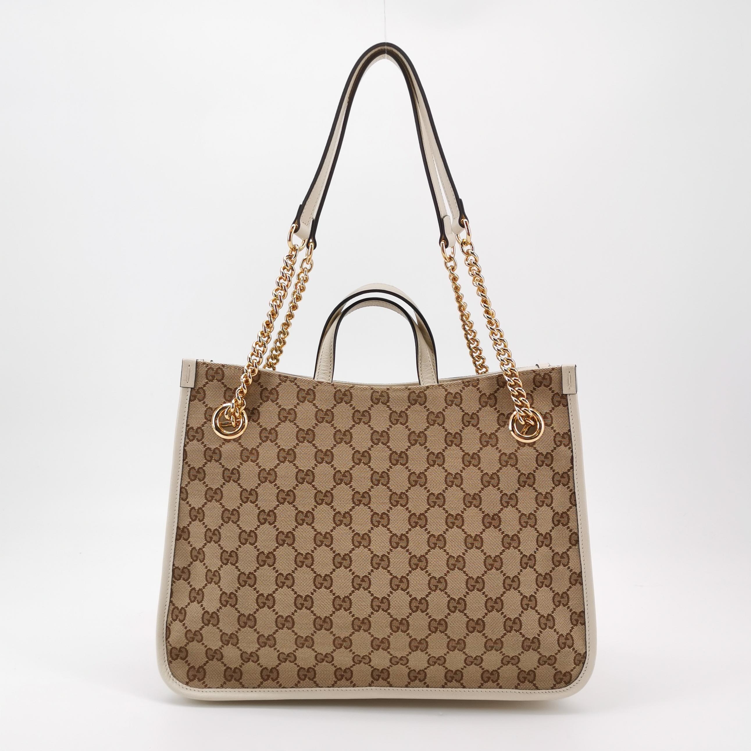 Gucci Horsebit 1955 Chain Tote GG Canvas with Leather Medium — photo 5 of 15