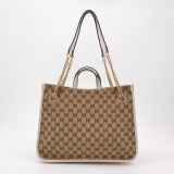 Gucci Horsebit 1955 Chain Tote GG Canvas with Leather Medium — thumbnail 5