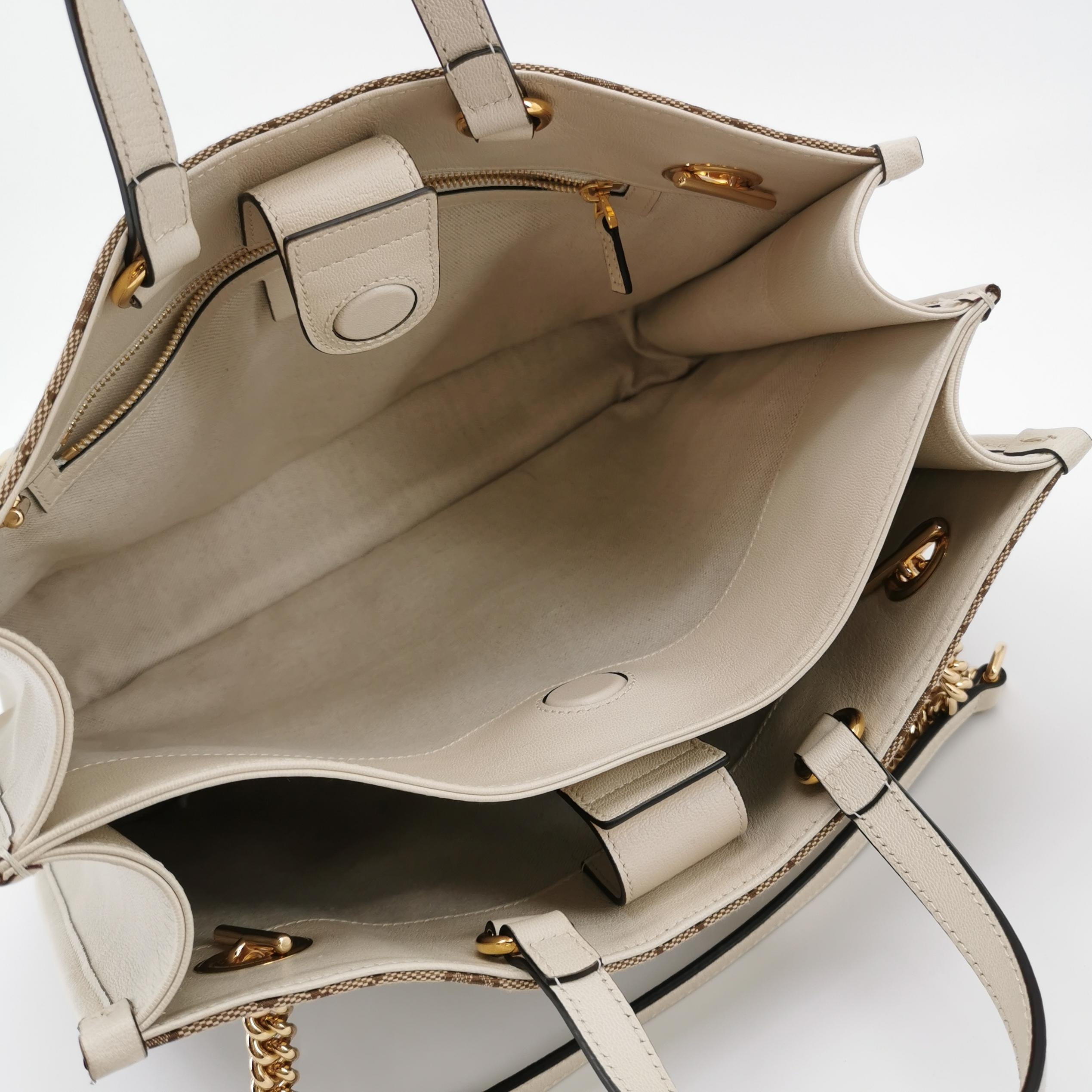 Gucci Horsebit 1955 Chain Tote GG Canvas with Leather Medium — photo 7 of 15