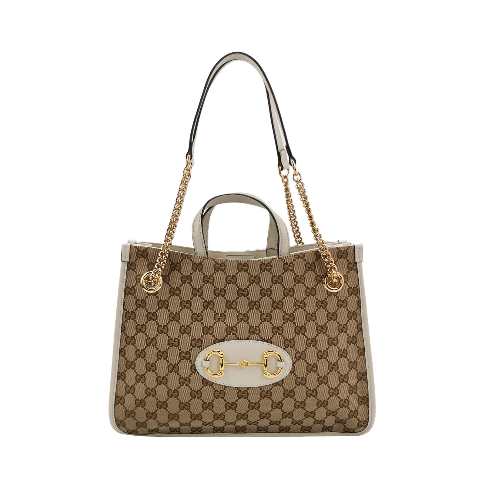 Gucci Horsebit 1955 Chain Tote GG Canvas with Leather Medium — photo 1 of 12