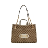 Gucci Horsebit 1955 Chain Tote GG Canvas with Leather Medium — thumbnail 1