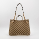 Gucci Horsebit 1955 Chain Tote GG Canvas with Leather Medium — thumbnail 5