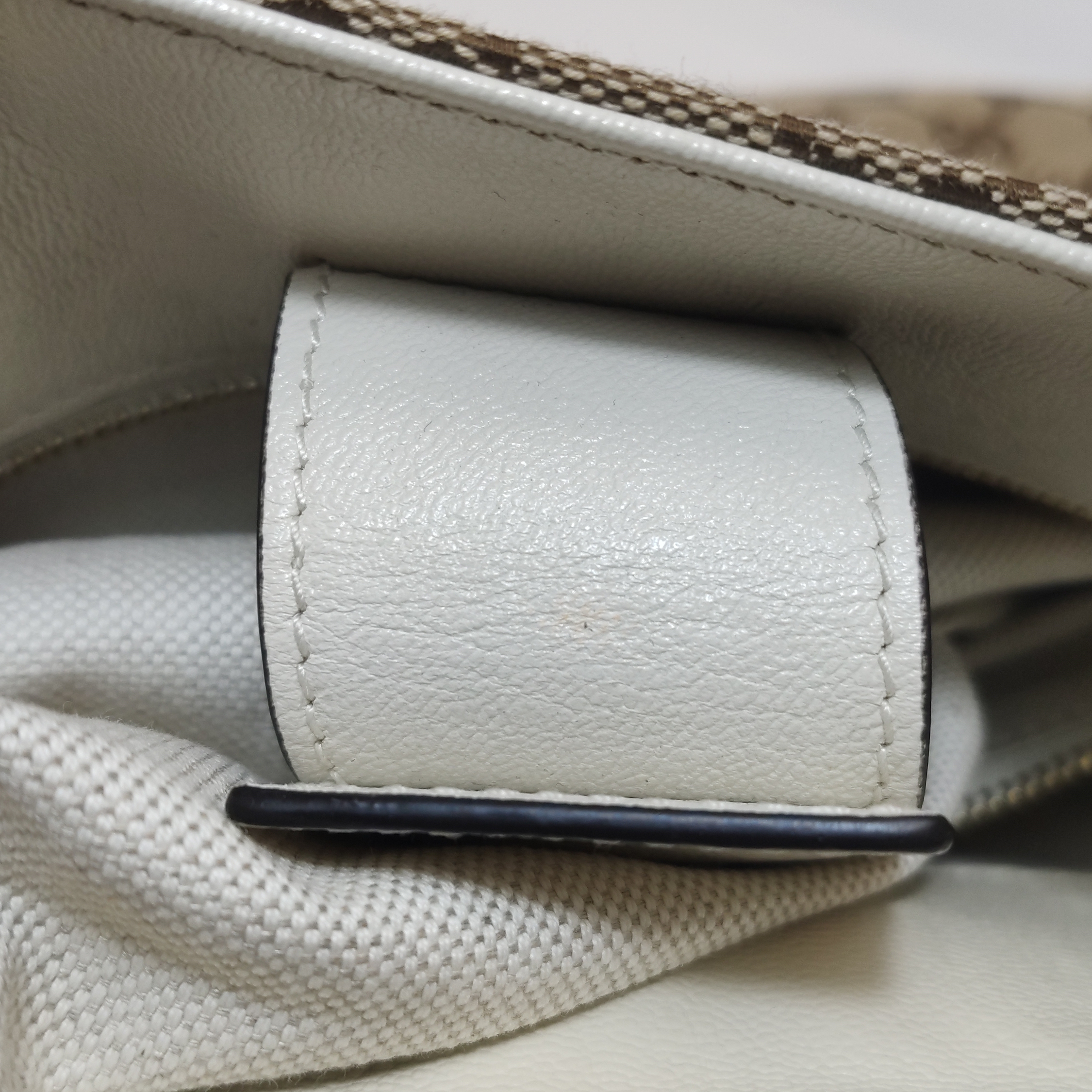 Gucci Horsebit 1955 Chain Tote GG Canvas with Leather Medium — photo 10 of 12
