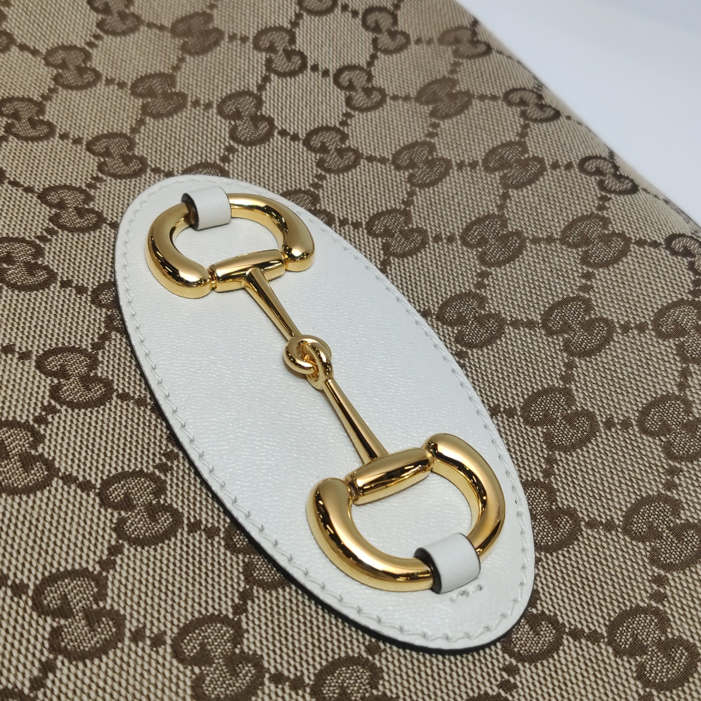 Gucci Horsebit 1955 Chain Tote GG Canvas with Leather Medium — photo 8 of 12