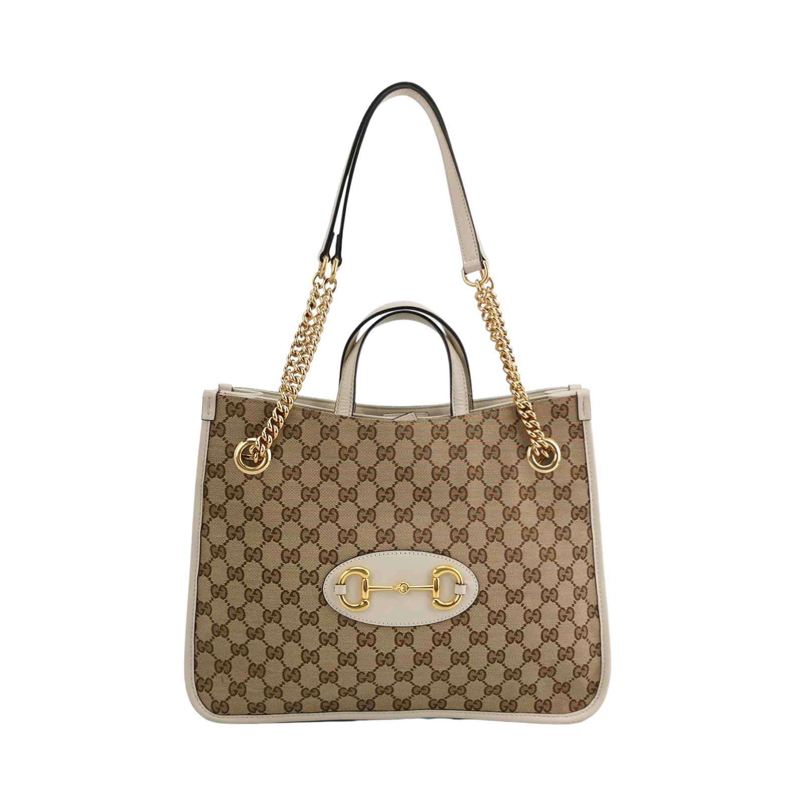Gucci Horsebit 1955 Chain Tote GG Canvas with Leather Medium — photo 1 of 10