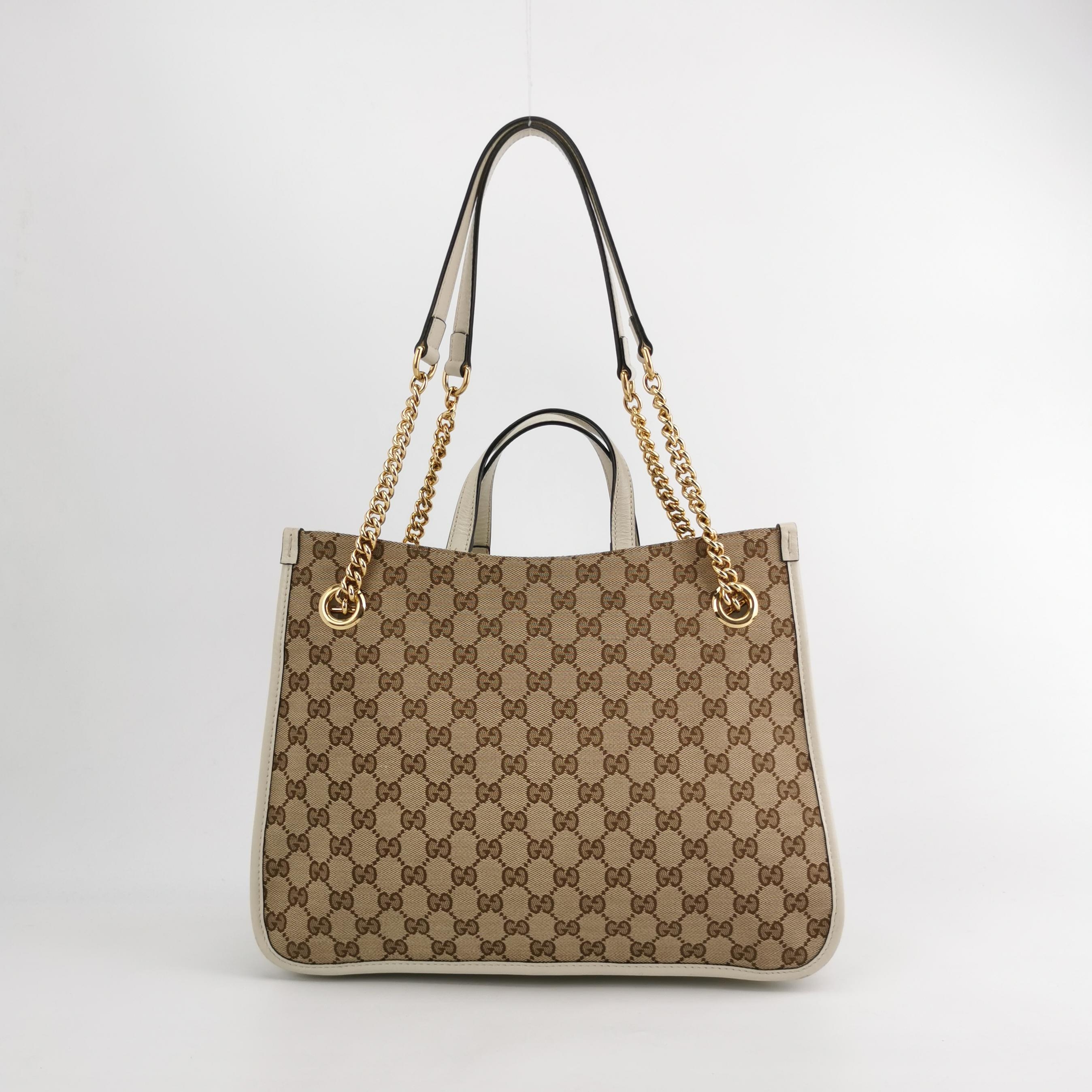 Gucci Horsebit 1955 Chain Tote GG Canvas with Leather Medium — photo 4 of 10