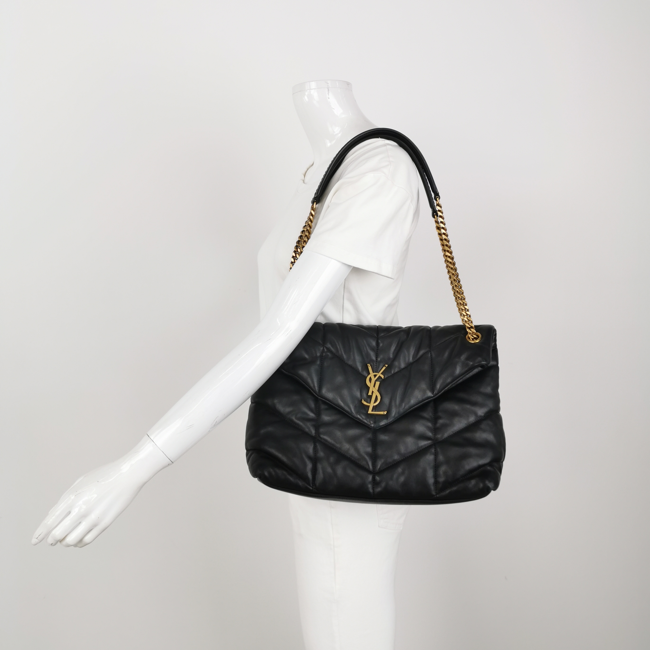 Saint Laurent(YSL) Loulou Puffer Shoulder Bag Quilted Leather Medium — alternate view