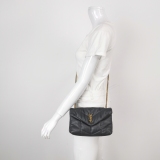 Saint Laurent(YSL) Loulou Puffer Shoulder Bag Quilted Leather Mini — thumbnail 2