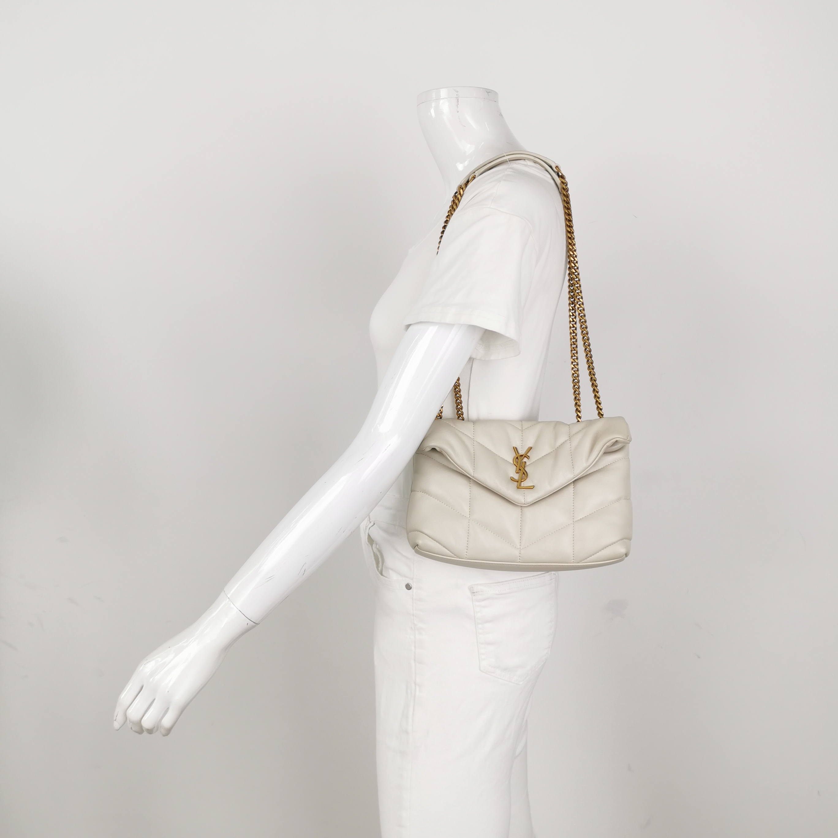 Saint Laurent(YSL) Loulou Puffer Shoulder Bag Quilted Leather Mini — alternate view