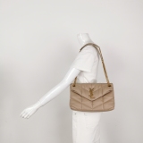 Saint Laurent(YSL) Loulou Puffer Shoulder Bag Quilted Leather Small — thumbnail 2