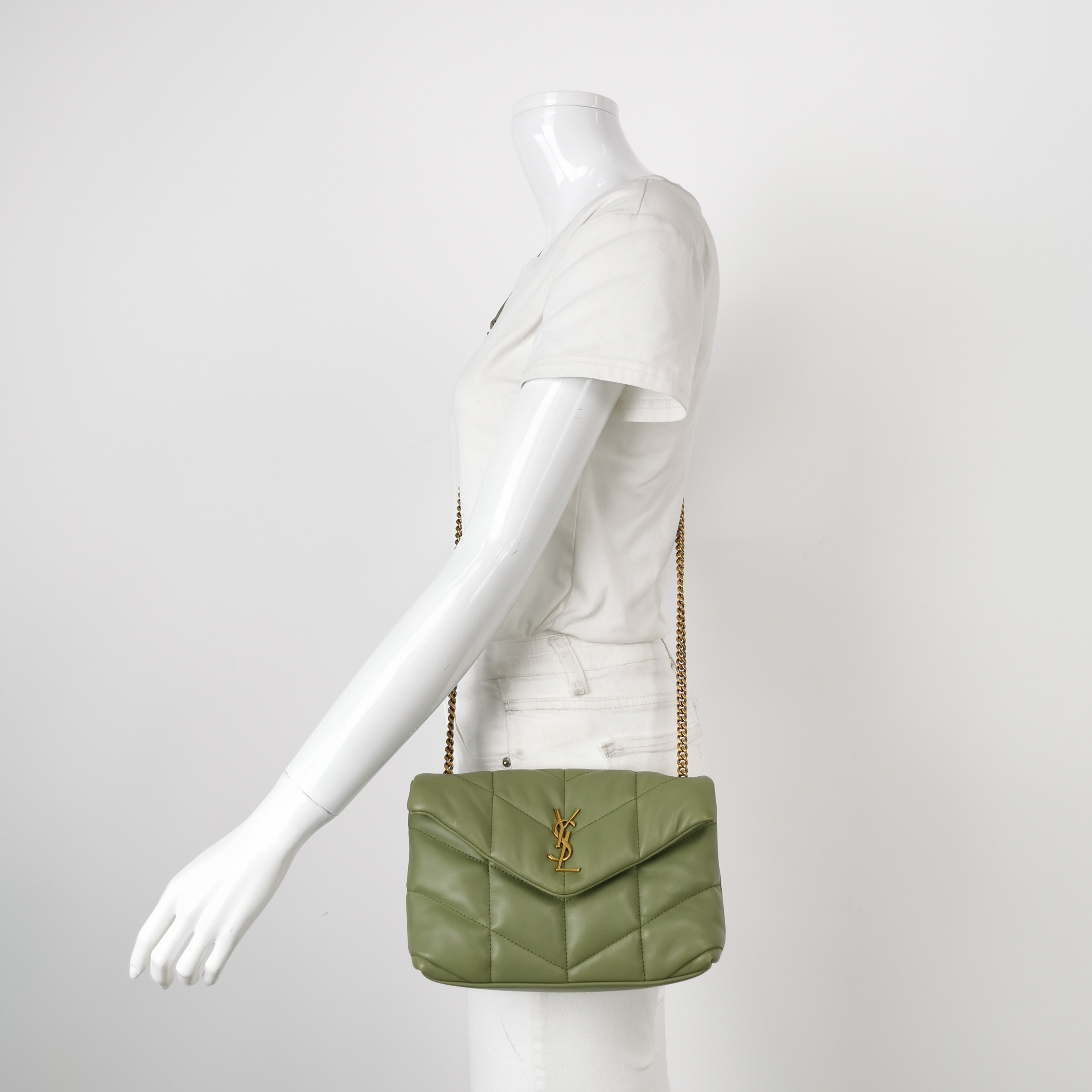 Saint Laurent(YSL) Loulou Puffer Shoulder Bag Quilted Leather Mini — alternate view