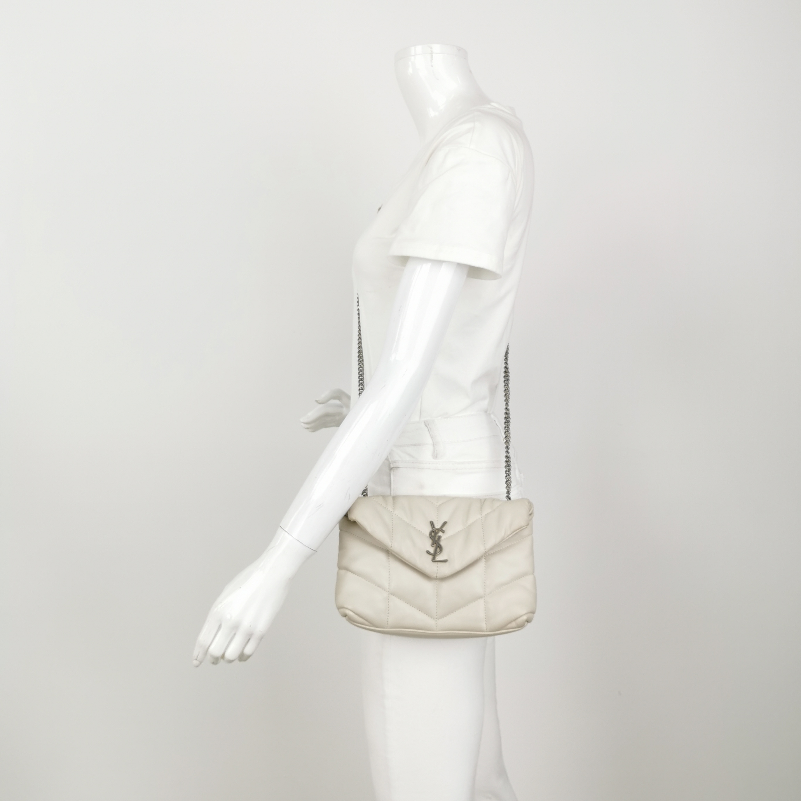 Saint Laurent(YSL) Loulou Puffer Shoulder Bag Quilted Leather Mini — alternate view