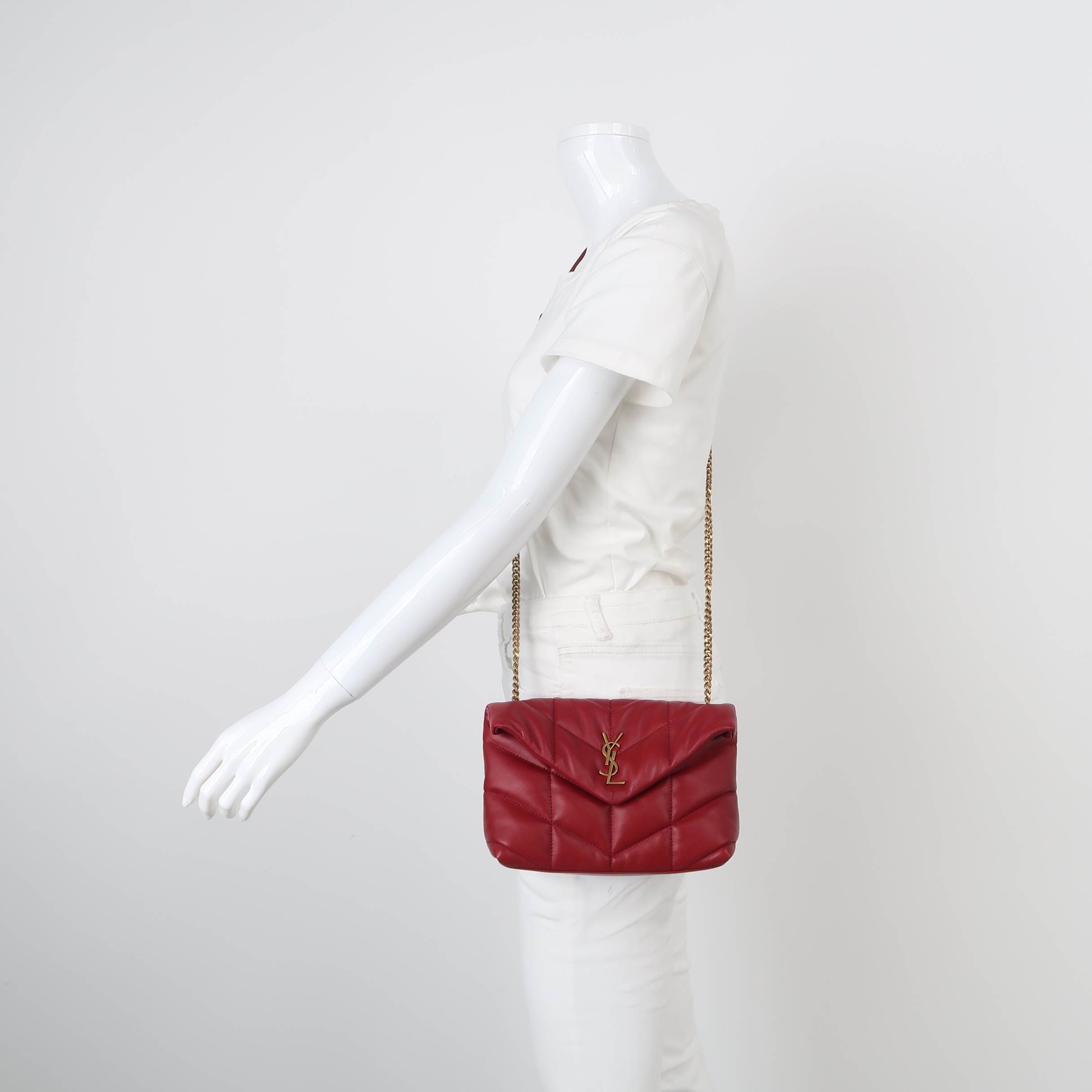 Saint Laurent(YSL) Loulou Puffer Shoulder Bag Quilted Leather Mini — alternate view