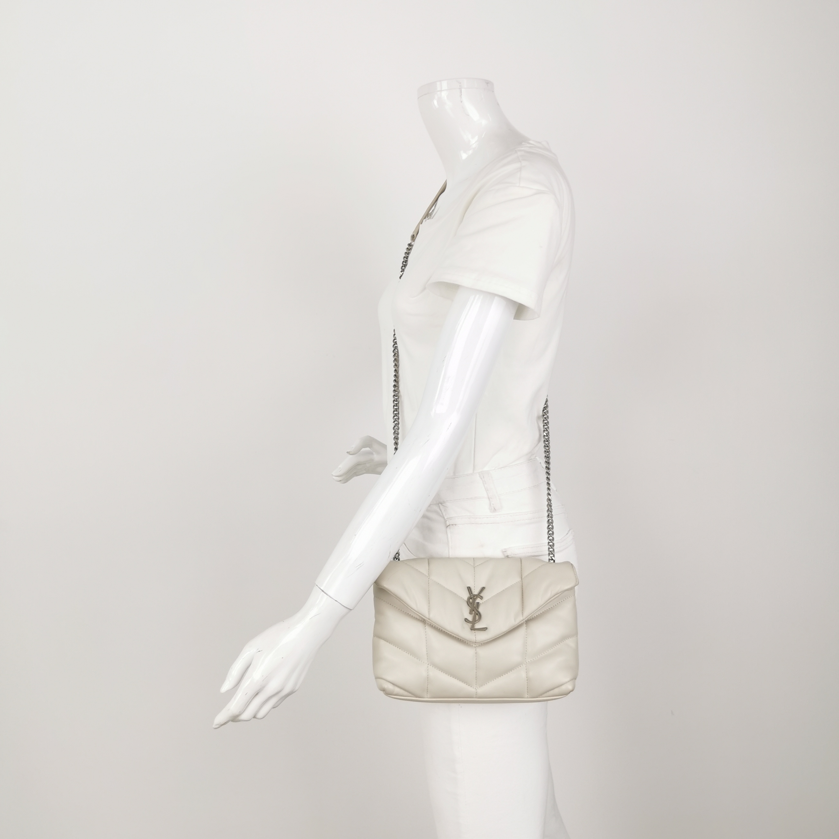 Saint Laurent(YSL) Loulou Puffer Shoulder Bag Quilted Leather Mini — alternate view