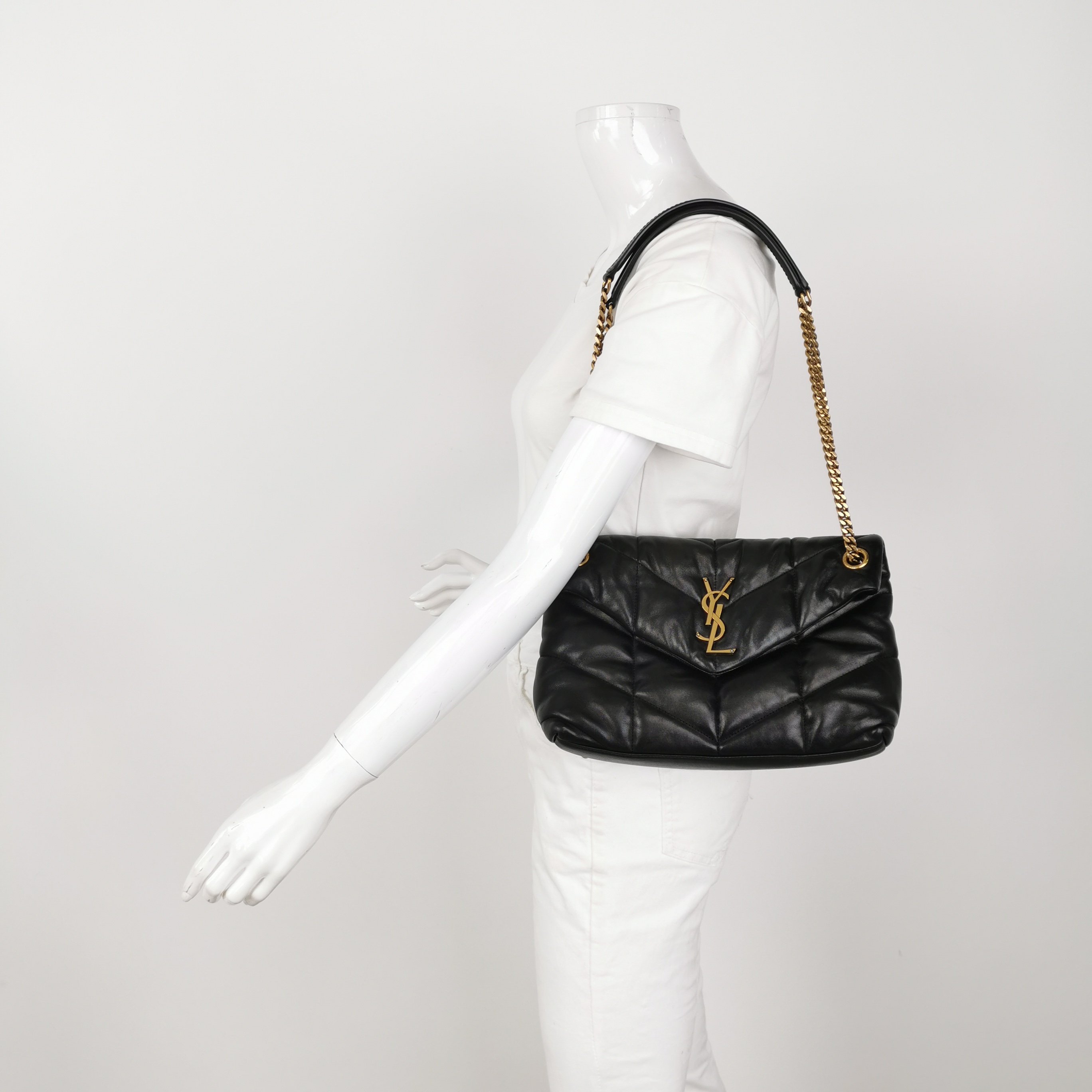 Saint Laurent(YSL) Loulou Puffer Shoulder Bag Quilted Leather Small — alternate view