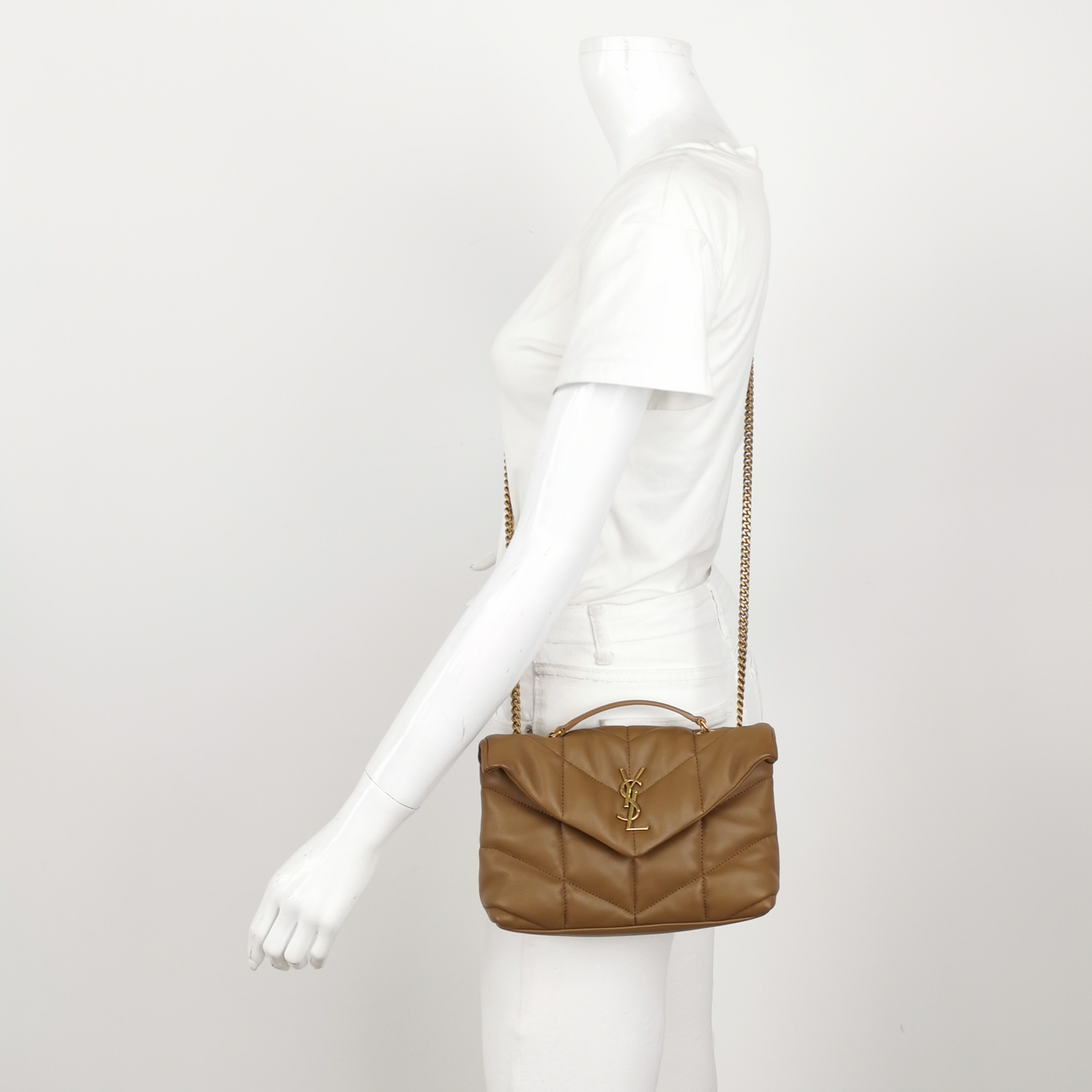 Saint Laurent(YSL) Loulou Puffer Shoulder Bag Quilted Leather Mini — alternate view