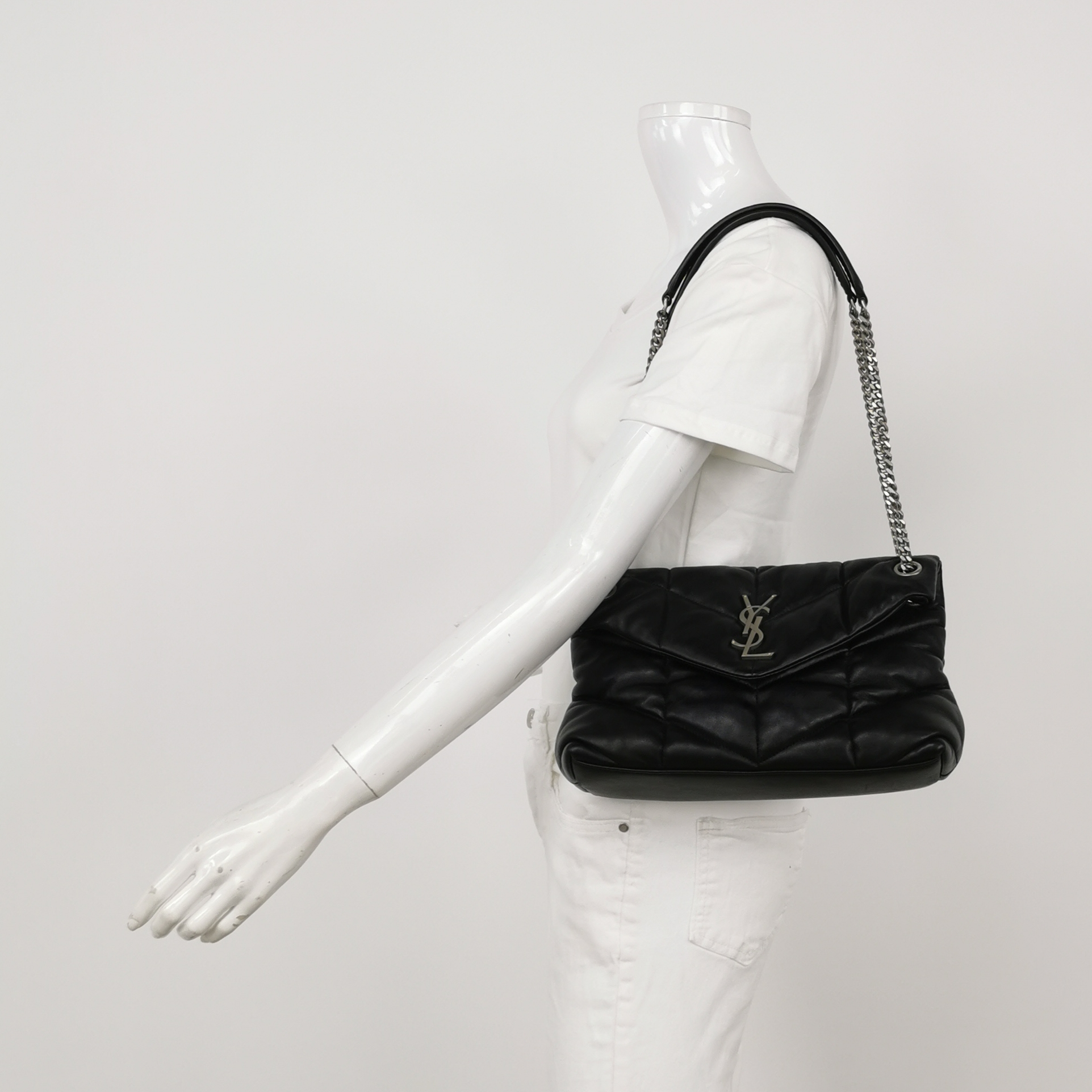 Saint Laurent(YSL) Loulou Puffer Shoulder Bag Quilted Leather Small — alternate view