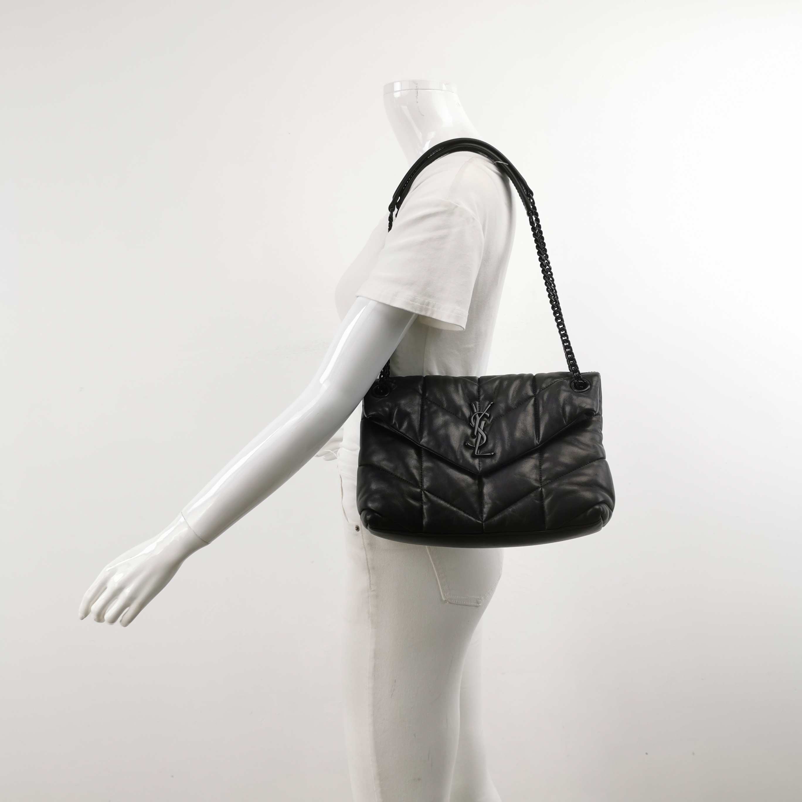 Saint Laurent(YSL) Loulou Puffer Shoulder Bag Quilted Leather Small — alternate view