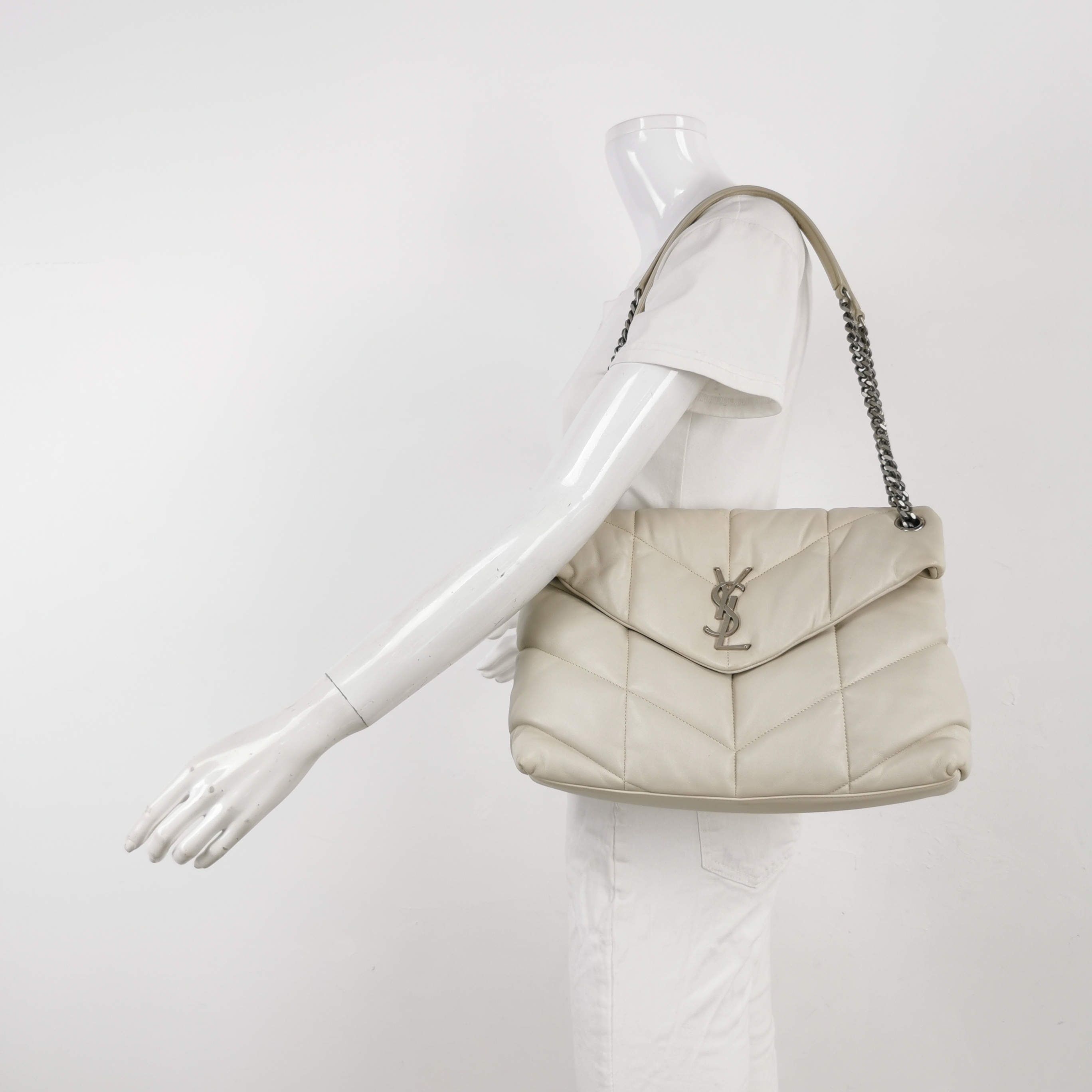 Saint Laurent(YSL) Loulou Puffer Shoulder Bag Quilted Leather Medium — alternate view