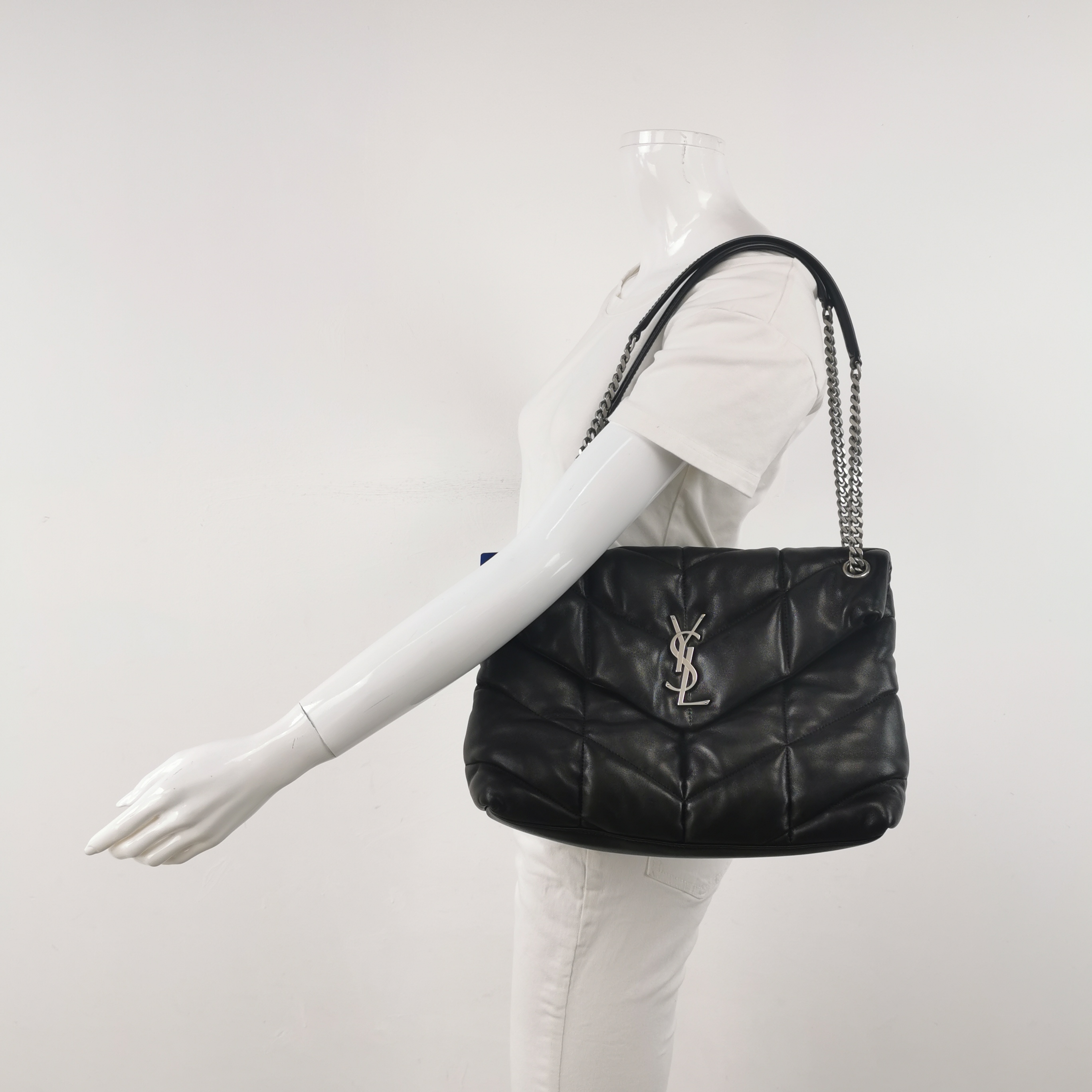 Saint Laurent(YSL) Loulou Puffer Shoulder Bag Quilted Leather Medium — alternate view